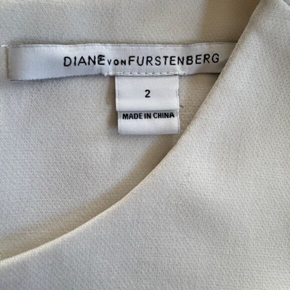 DVF Diane Von Furstenberg Carpreena Mini Shift Dress White Sz 2 - Picture 13 of 16